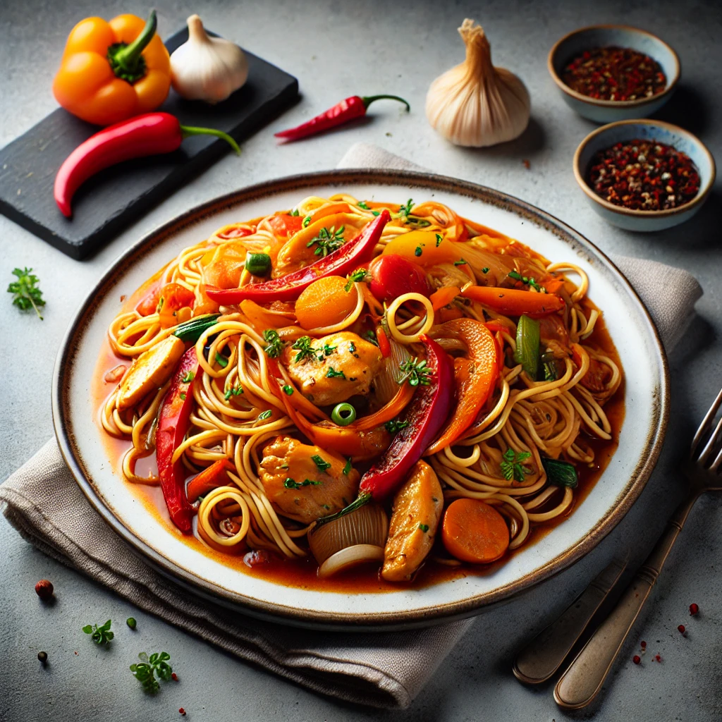 Recept za Bami Pangang (Prženi Rezanci sa Sosom od Paradajza)